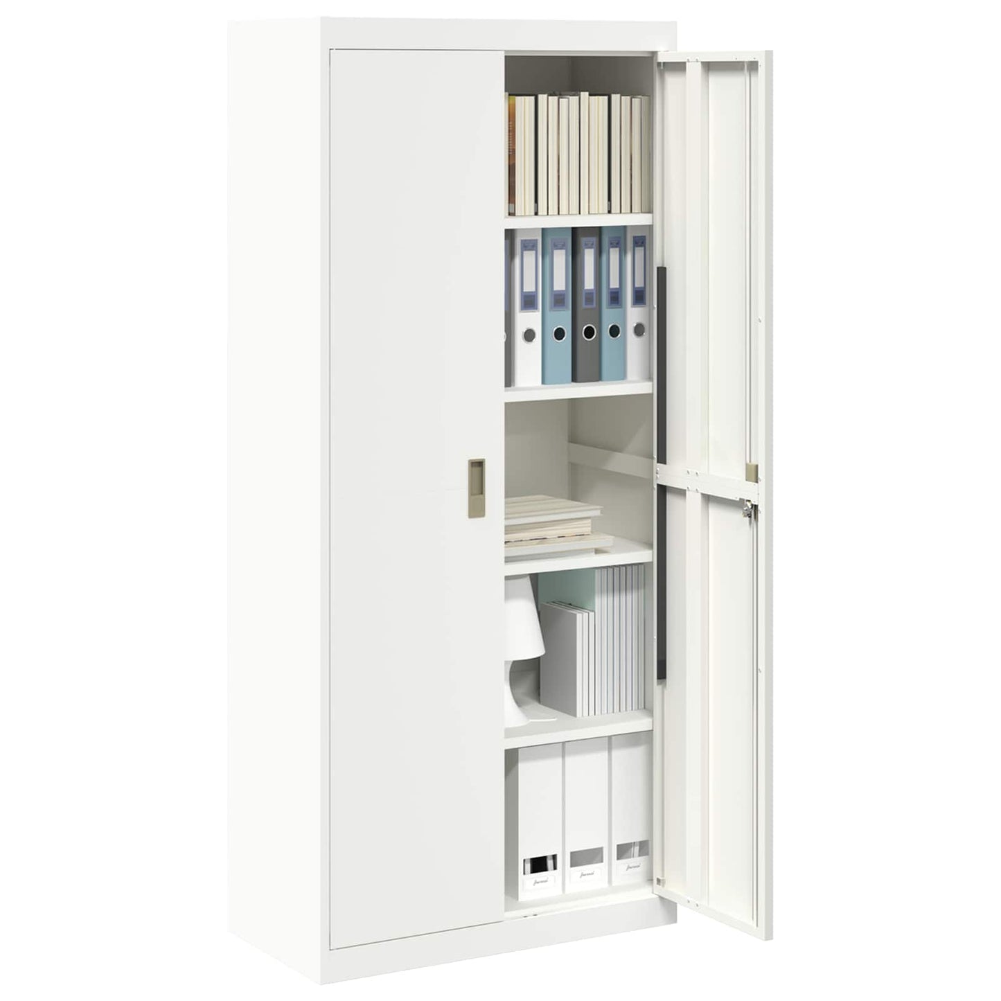 Aufbewahrungsschrank Weiß 80 x 40 x 180 cm Stahl