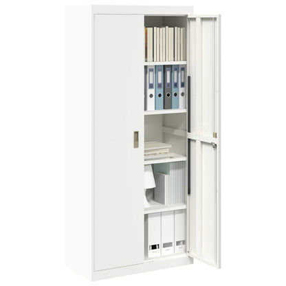 Aufbewahrungsschrank Weiß 80 x 40 x 180 cm Stahl