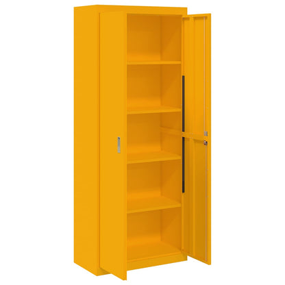 Aufbewahrungsschrank Senfgelb 80 x 40 x 200 cm Stahl