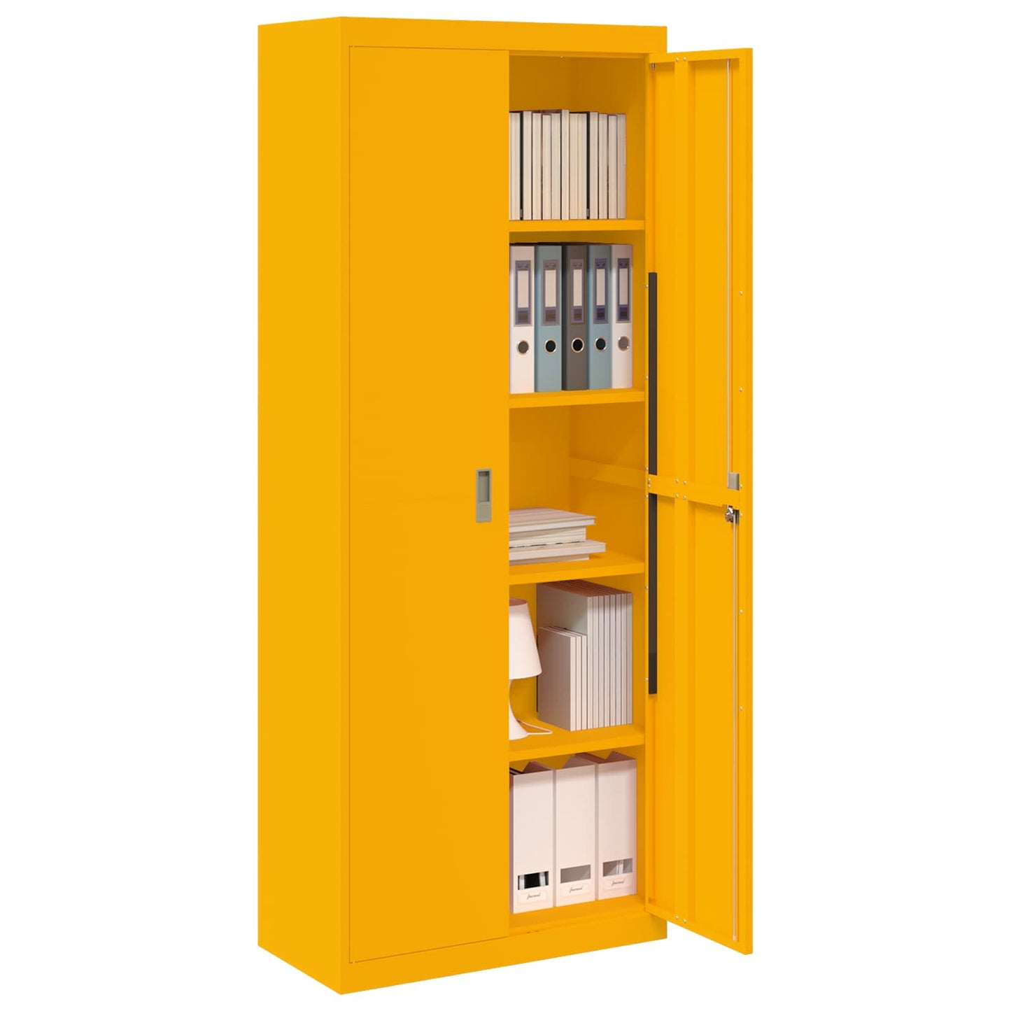Aufbewahrungsschrank Senfgelb 80 x 40 x 200 cm Stahl