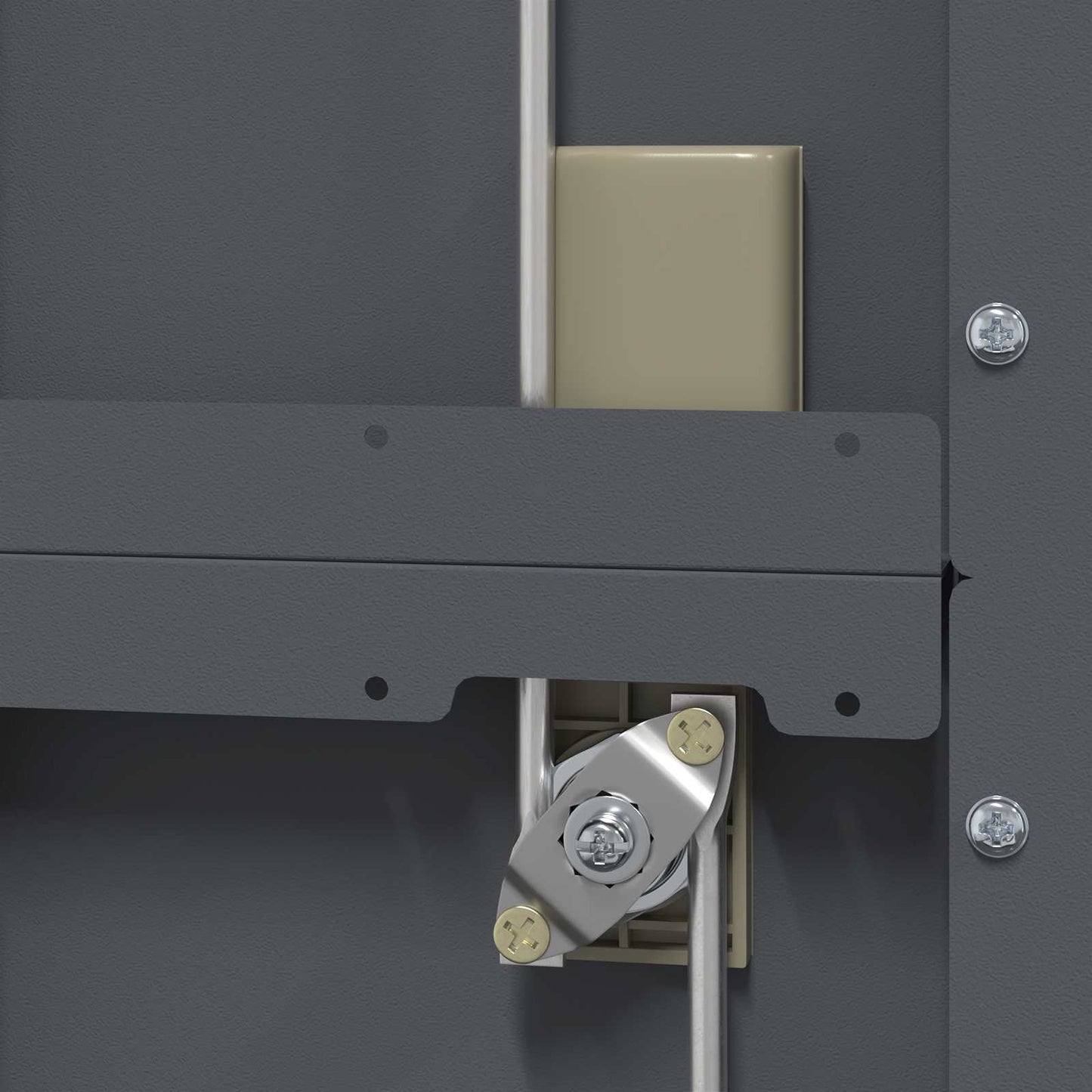 Aufbewahrungsschrank Anthrazit 60 x 40 x 180 cm Stahl