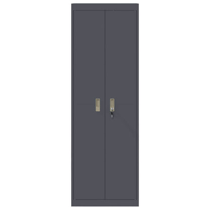 Aufbewahrungsschrank Anthrazit 60 x 40 x 180 cm Stahl