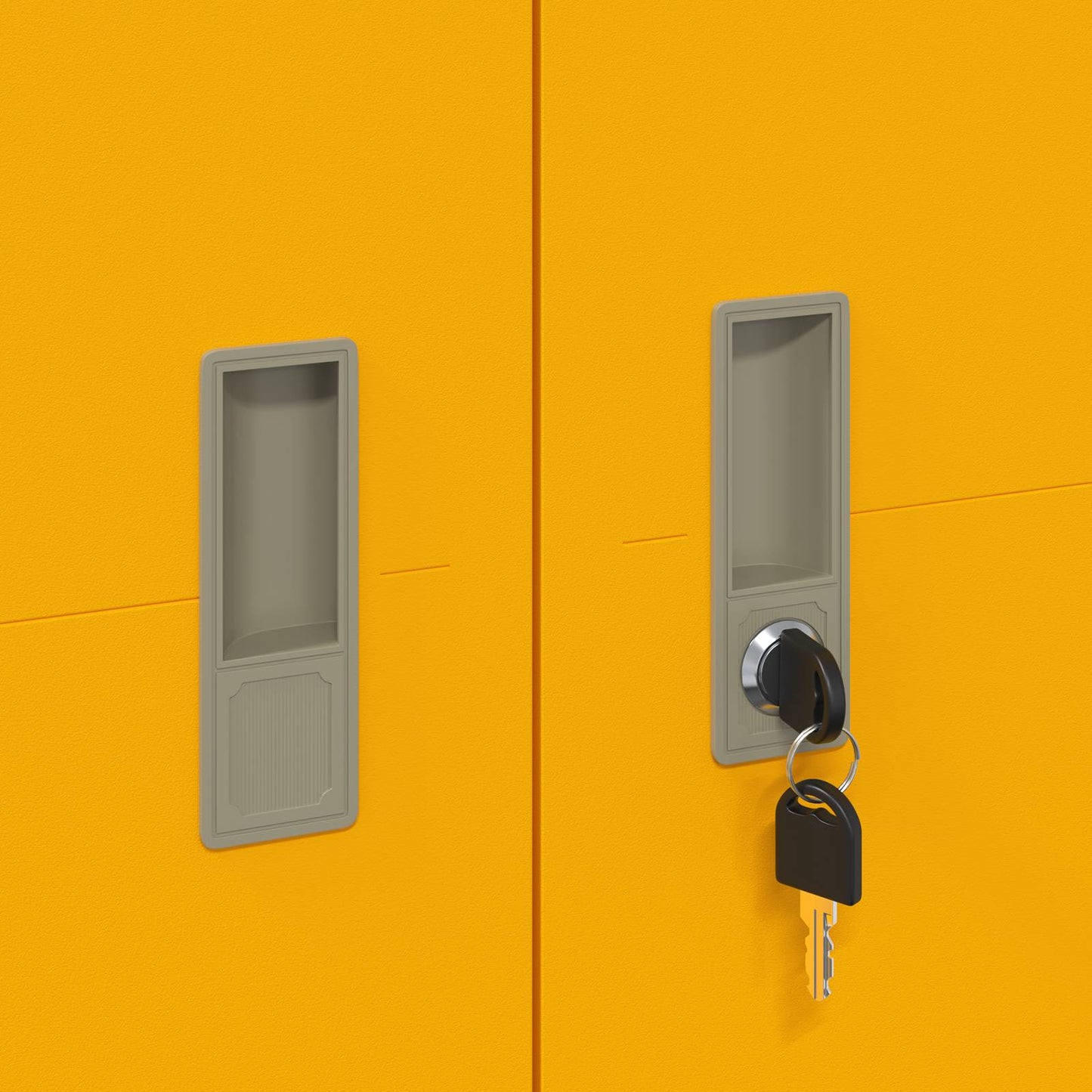 Aufbewahrungsschrank Senfgelb 60 x 40 x 200 cm Stahl