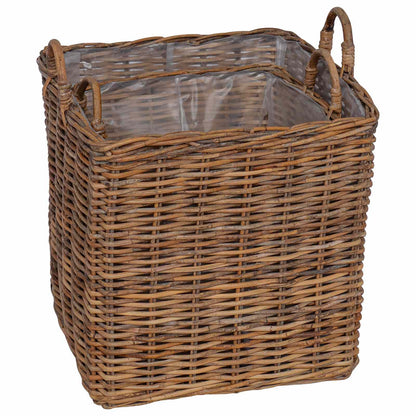 Pflanzer Korb mit Speicher 2 pcs Braun Lacak Rattan