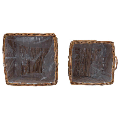 Pflanzer Korb mit Speicher 2 pcs Braun Lacak Rattan