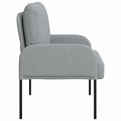 vidaXL Sofas mit Kissen 55cm Hellgrau Sperrholz