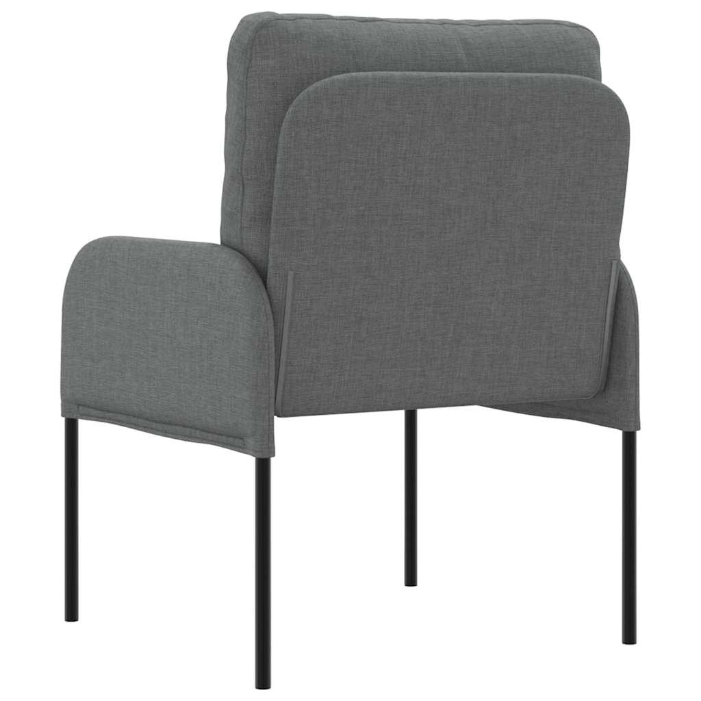 vidaXL Sofas mit Kissen 55cm Dunkelgrau Sperrholz