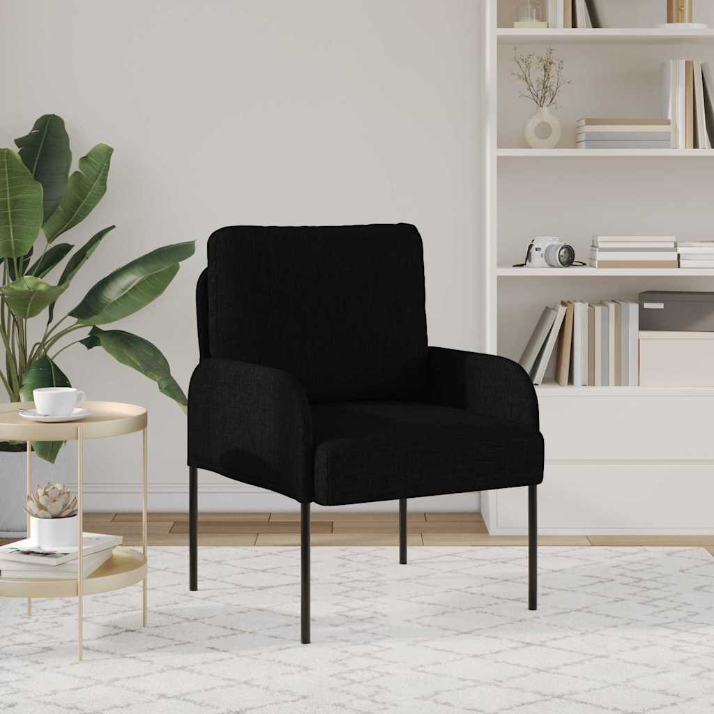 vidaXL Sofas mit Kissen 55cm Schwarz Sperrholz