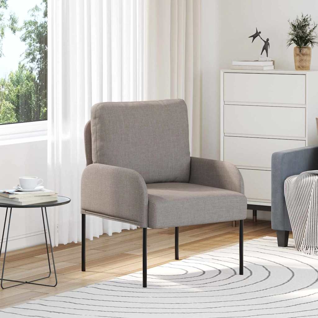 vidaXL Sofas mit Kissen 55cm Taupe Sperrholz