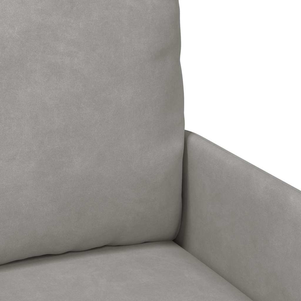 vidaXL Sofas mit Kissen 55cm Hellgrau Sperrholz
