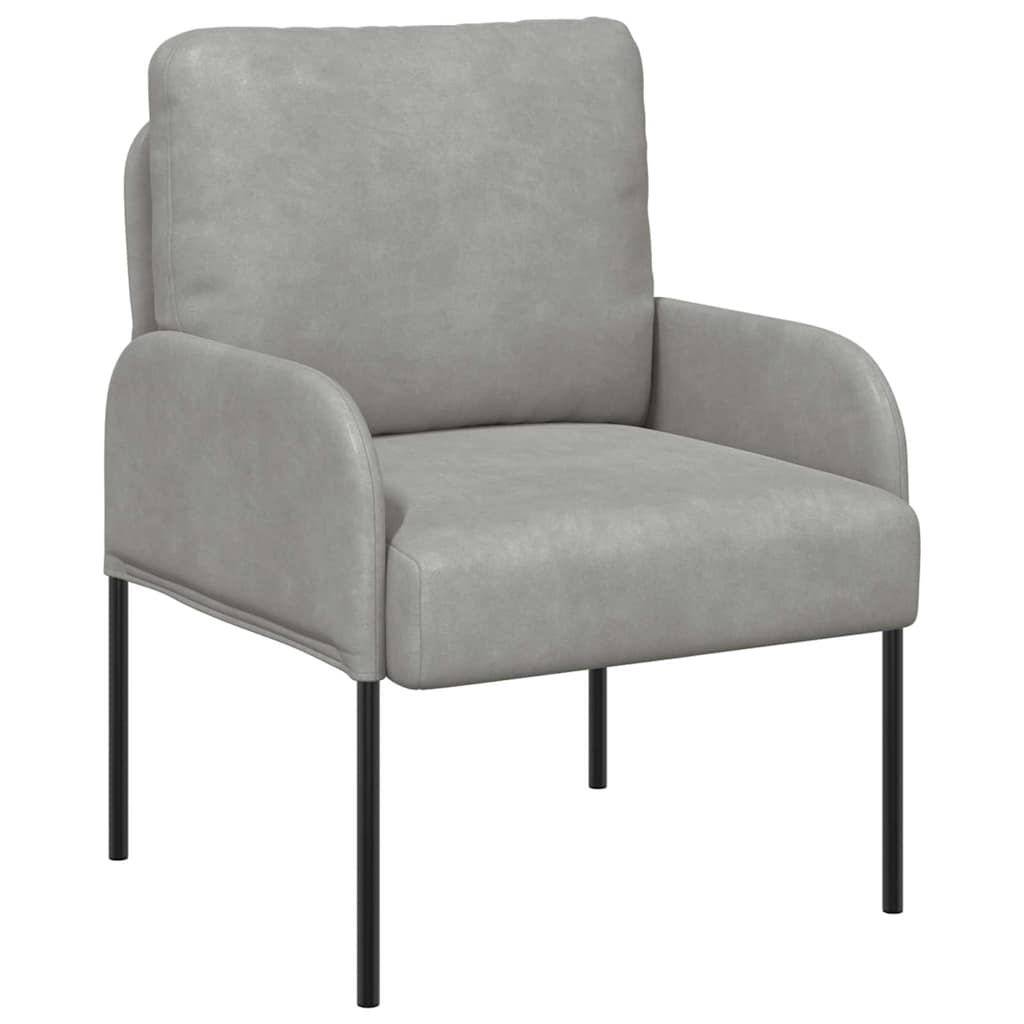 vidaXL Sofas mit Kissen 55cm Hellgrau Sperrholz