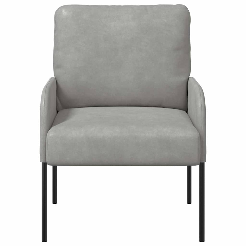 vidaXL Sofas mit Kissen 55cm Hellgrau Sperrholz