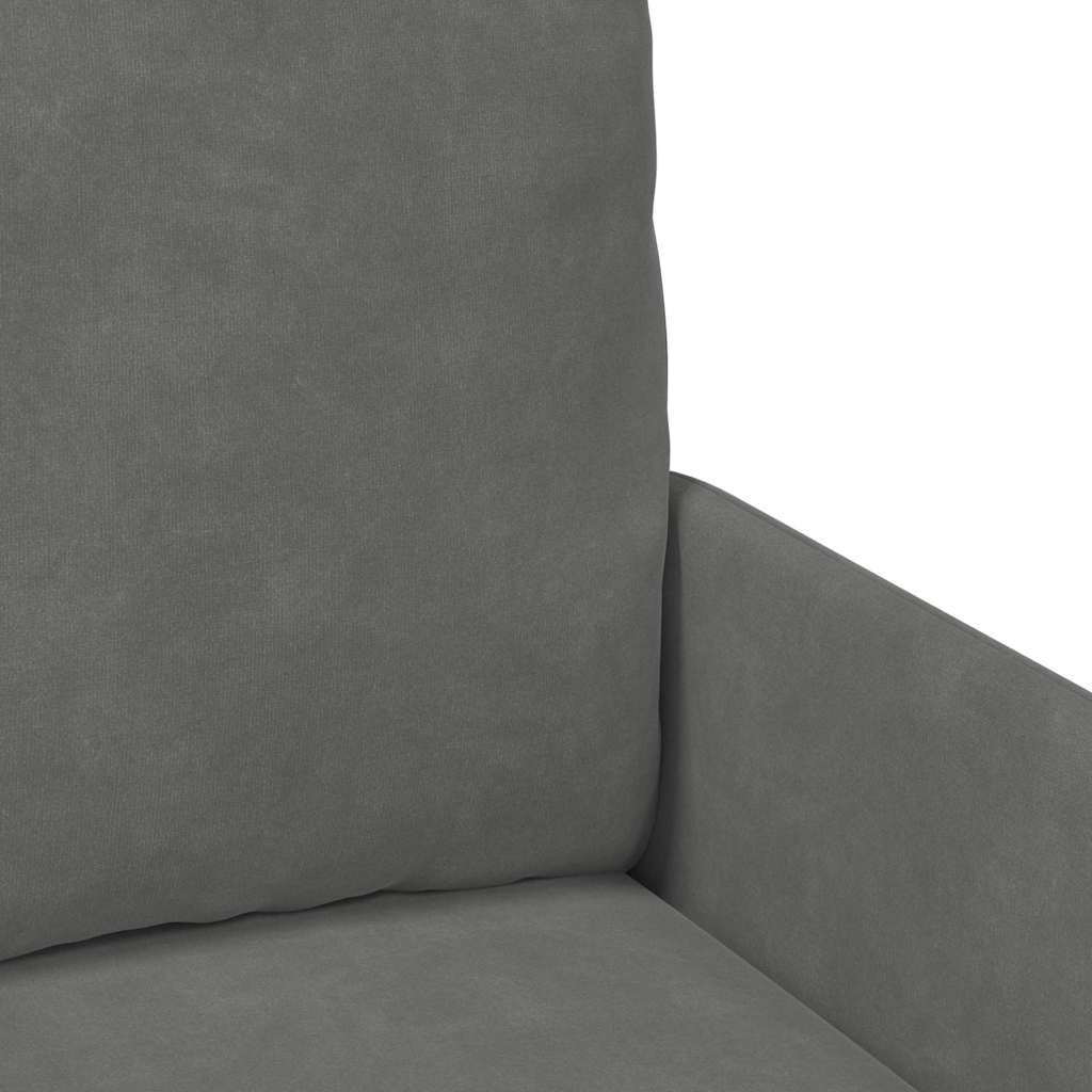 vidaXL Sofas mit Kissen 55cm Dunkelgrau Sperrholz