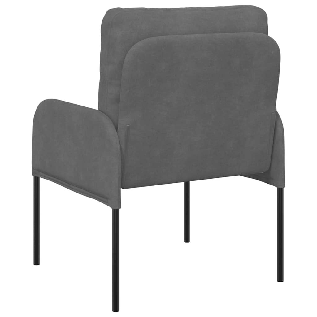 vidaXL Sofas mit Kissen 55cm Dunkelgrau Sperrholz