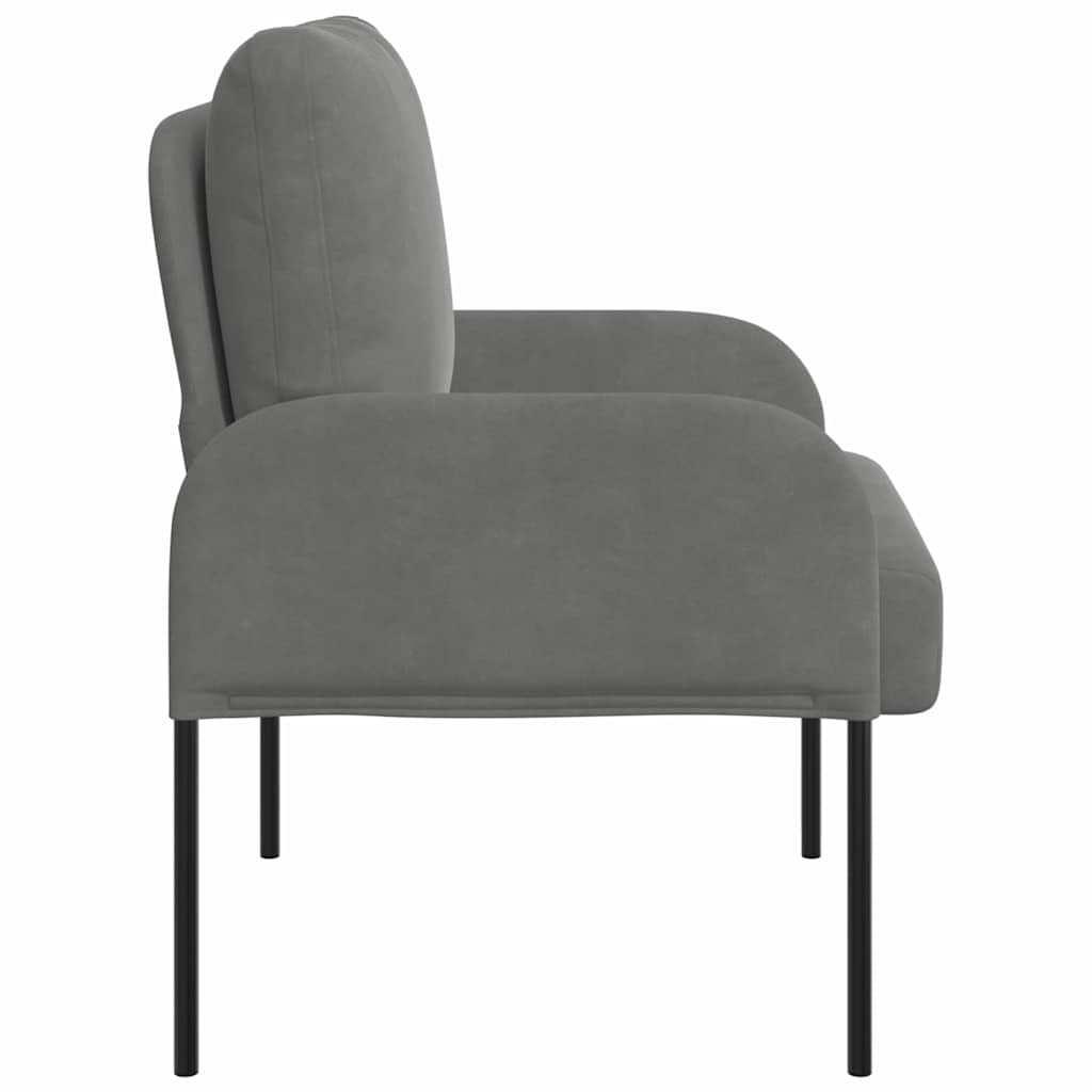vidaXL Sofas mit Kissen 55cm Dunkelgrau Sperrholz