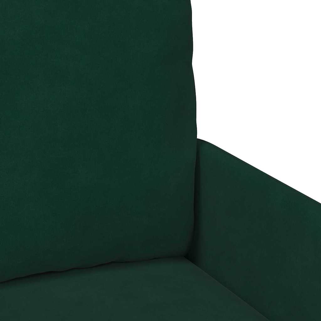 vidaXL Sofas mit Kissen 55cm Dunkelgrün Sperrholz