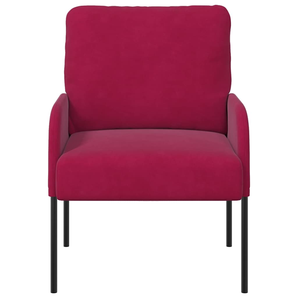 vidaXL Sofas mit Kissen 55cm Weinrot Sperrholz