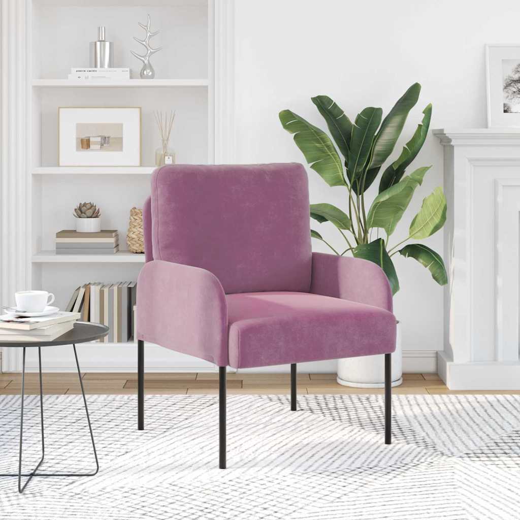 vidaXL Sofas mit Kissen 55cm Lila Sperrholz