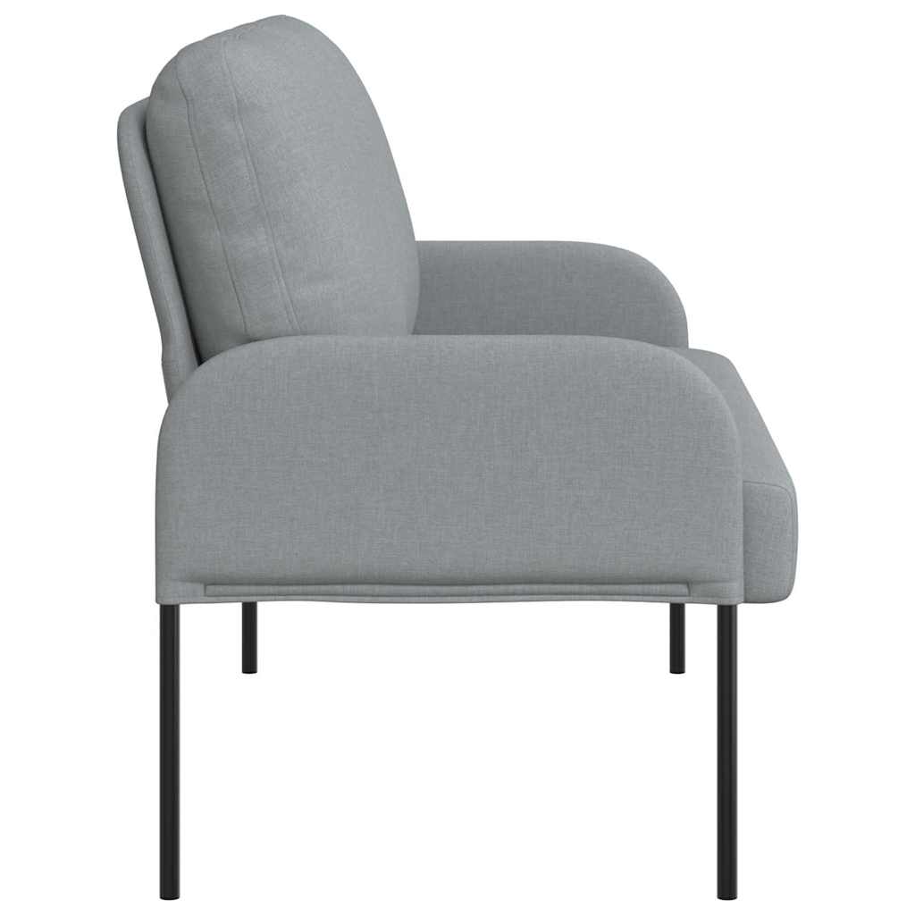 vidaXL Sofas mit Kissen 110cm Hellgrau Sperrholz
