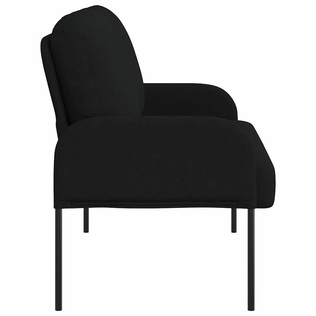 vidaXL Sofas mit Kissen 110cm Schwarz Sperrholz