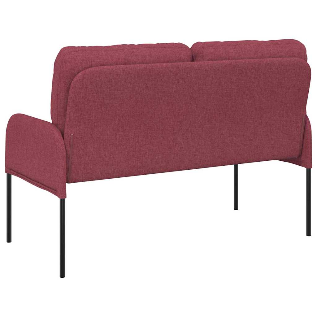 vidaXL Sofas mit Kissen 110cm Weinrot Sperrholz