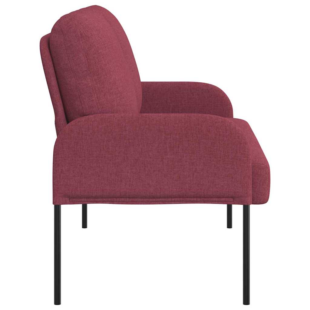 vidaXL Sofas mit Kissen 110cm Weinrot Sperrholz