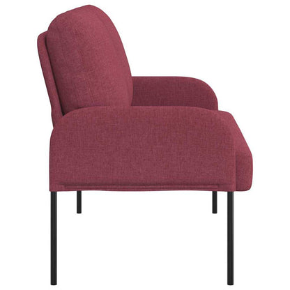 vidaXL Sofas mit Kissen 110cm Weinrot Sperrholz