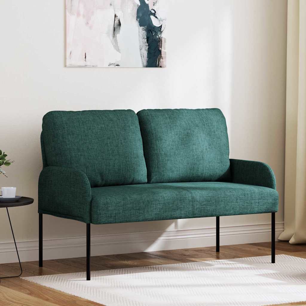 vidaXL Sofas mit Kissen 110cm Dunkelgrün Sperrholz