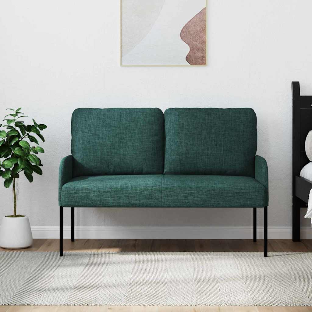 vidaXL Sofas mit Kissen 110cm Dunkelgrün Sperrholz