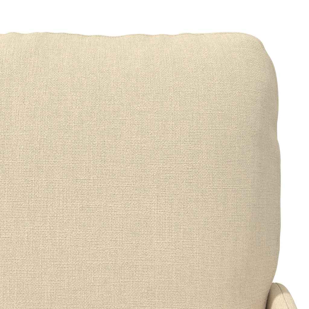 vidaXL Sofas mit Kissen 110cm Creme Sperrholz