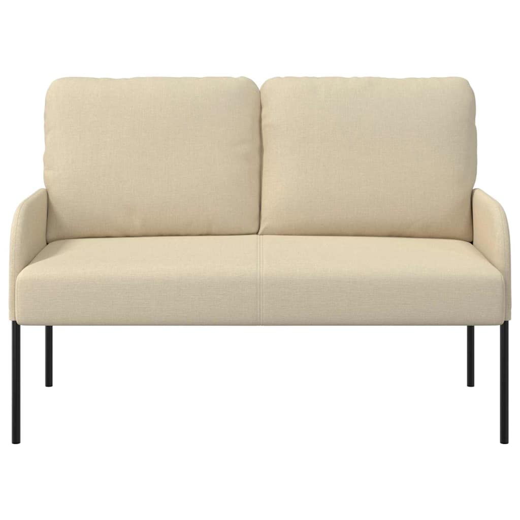 vidaXL Sofas mit Kissen 110cm Creme Sperrholz