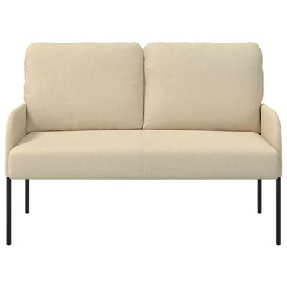 vidaXL Sofas mit Kissen 110cm Creme Sperrholz