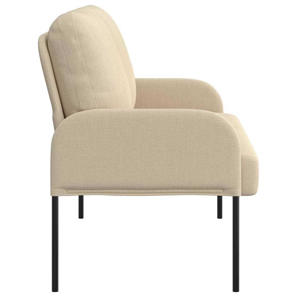 vidaXL Sofas mit Kissen 110cm Creme Sperrholz