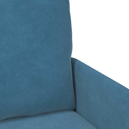 vidaXL Sofas mit Kissen 110cm Blau Sperrholz