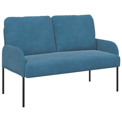 vidaXL Sofas mit Kissen 110cm Blau Sperrholz