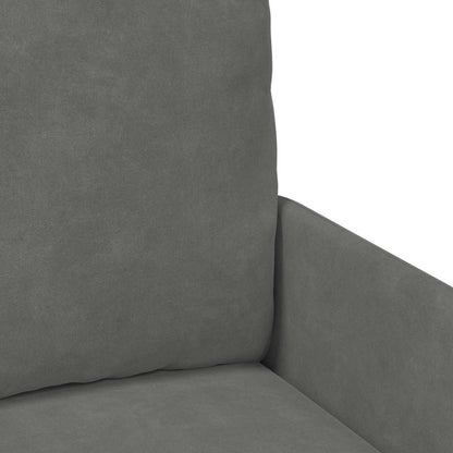 vidaXL Sofas mit Kissen 110cm Dunkelgrau Sperrholz