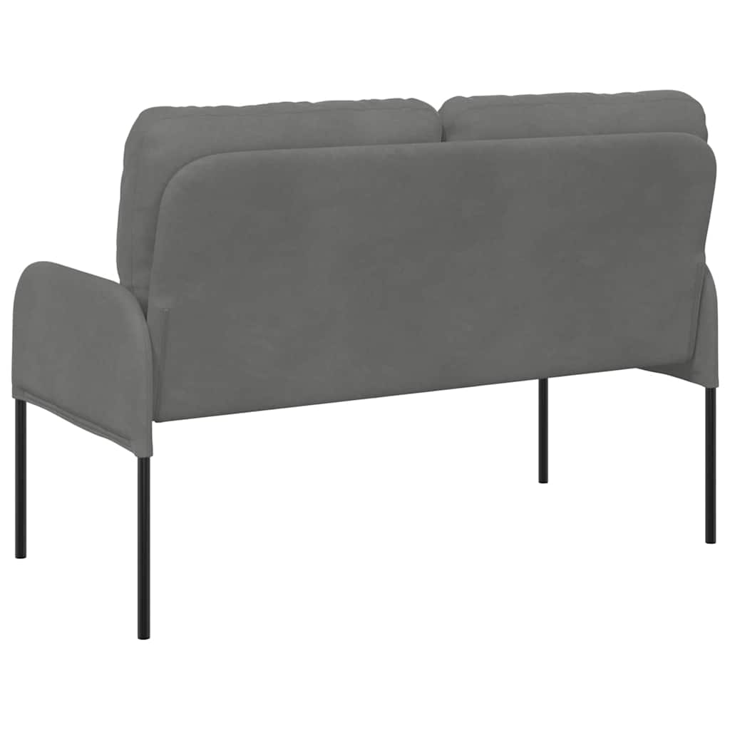 vidaXL Sofas mit Kissen 110cm Dunkelgrau Sperrholz