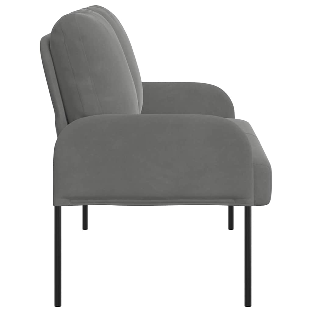 vidaXL Sofas mit Kissen 110cm Dunkelgrau Sperrholz