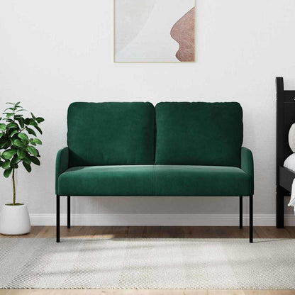 vidaXL Sofas mit Kissen 110cm Dunkelgrün Sperrholz