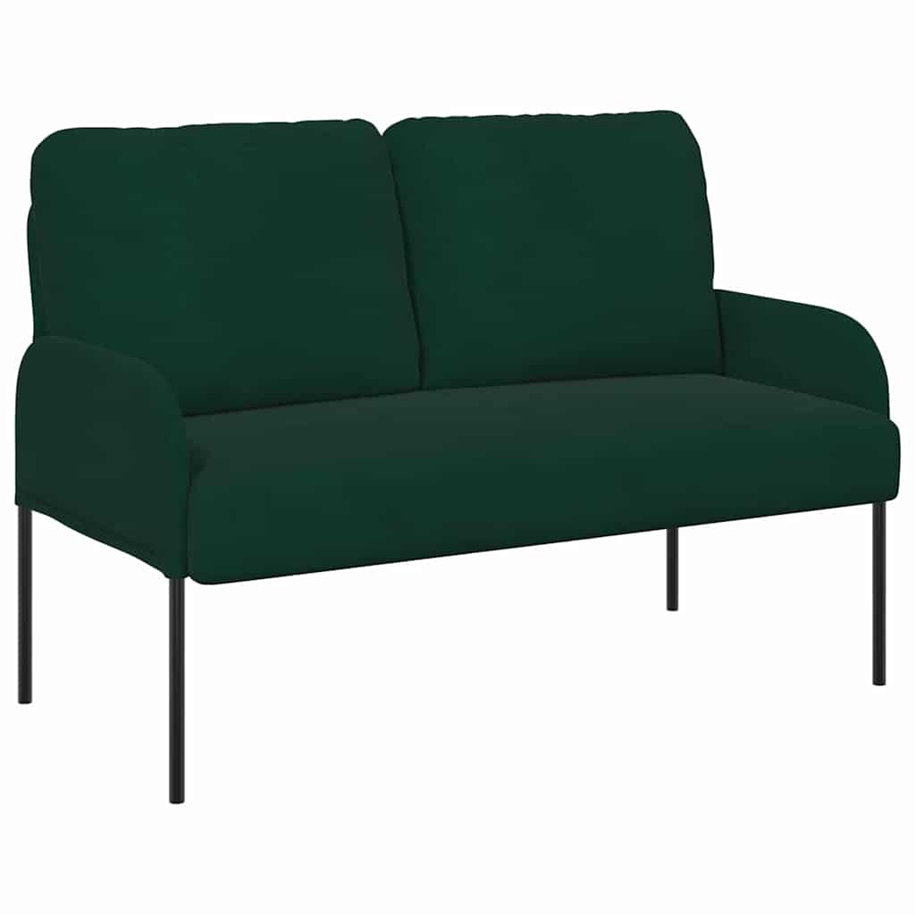 vidaXL Sofas mit Kissen 110cm Dunkelgrün Sperrholz