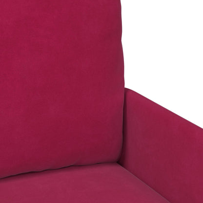 vidaXL Sofas mit Kissen 110cm Weinrot Sperrholz