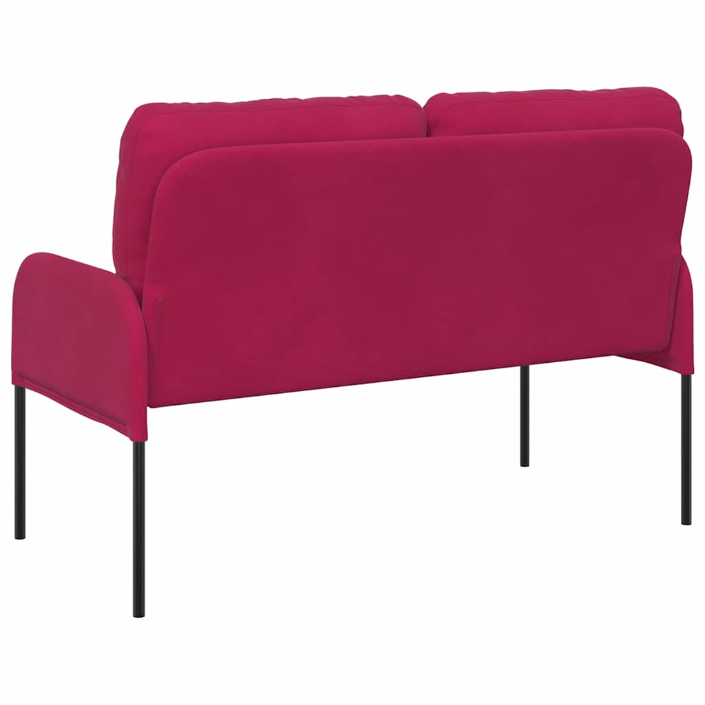 vidaXL Sofas mit Kissen 110cm Weinrot Sperrholz