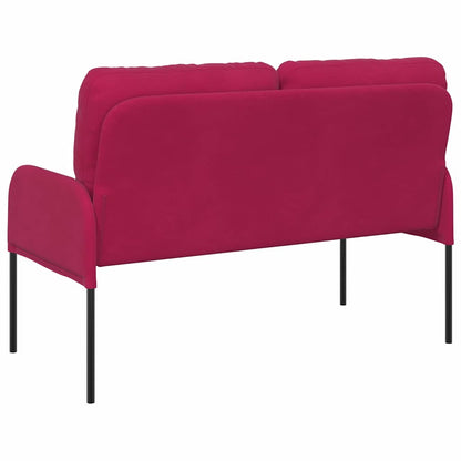 vidaXL Sofas mit Kissen 110cm Weinrot Sperrholz