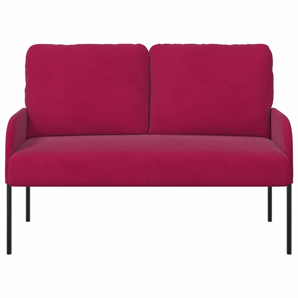 vidaXL Sofas mit Kissen 110cm Weinrot Sperrholz