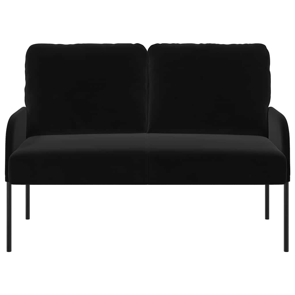 vidaXL Sofas mit Kissen 110cm Schwarz Sperrholz