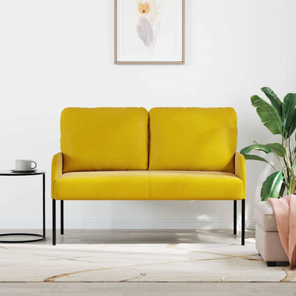 vidaXL Sofas mit Kissen 110cm Gelb Sperrholz