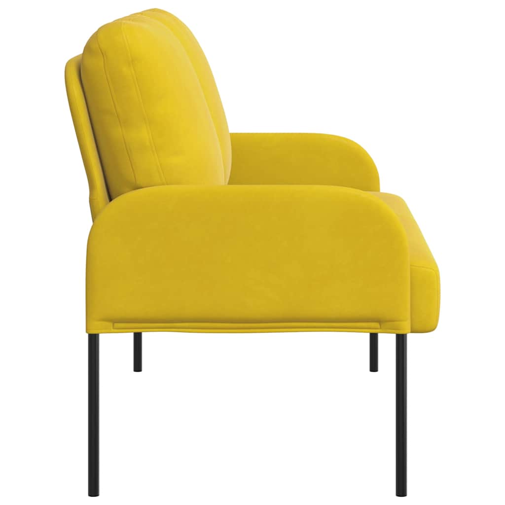 vidaXL Sofas mit Kissen 110cm Gelb Sperrholz