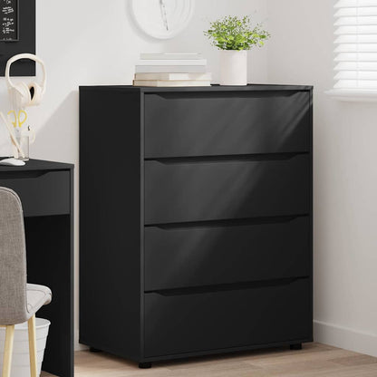 vidaXL Stauraumschränke 2 pcs Schwarz 80 x 48 x 105 cm Holzwerkstoff