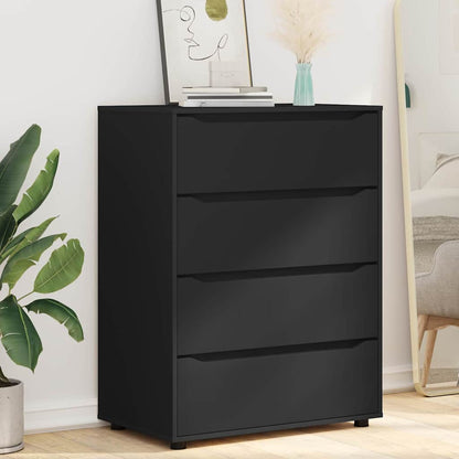vidaXL Stauraumschränke 2 pcs Schwarz 80 x 48 x 105 cm Holzwerkstoff