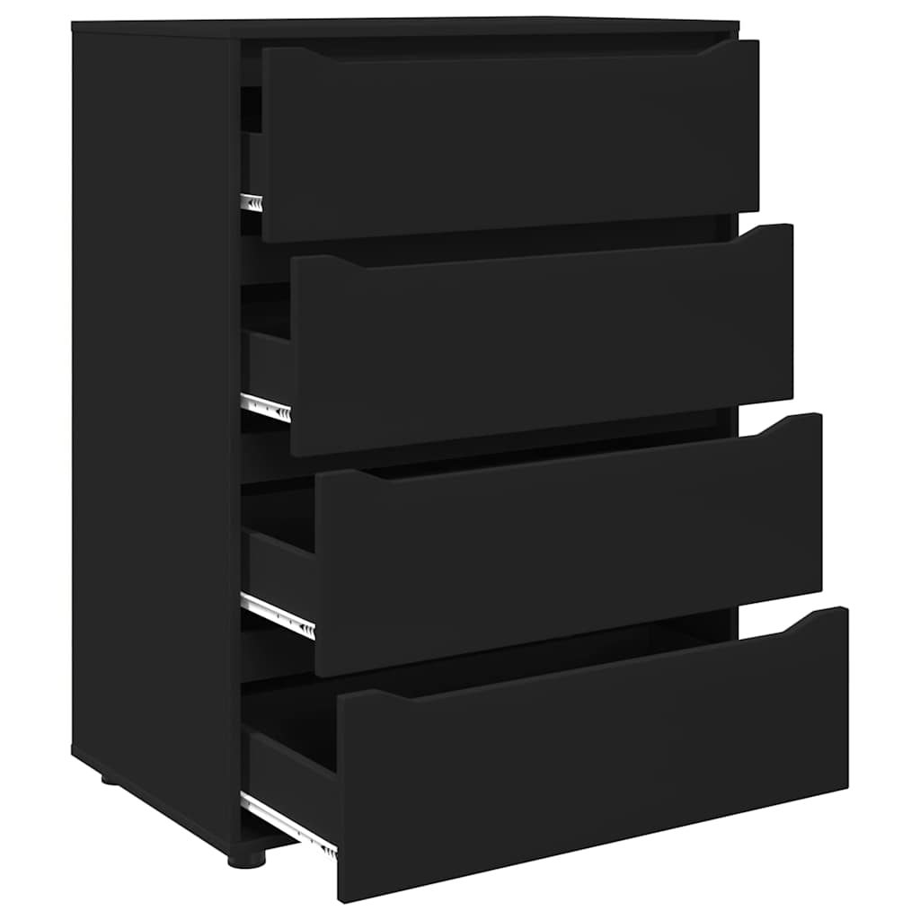 vidaXL Stauraumschränke 2 pcs Schwarz 80 x 48 x 105 cm Holzwerkstoff